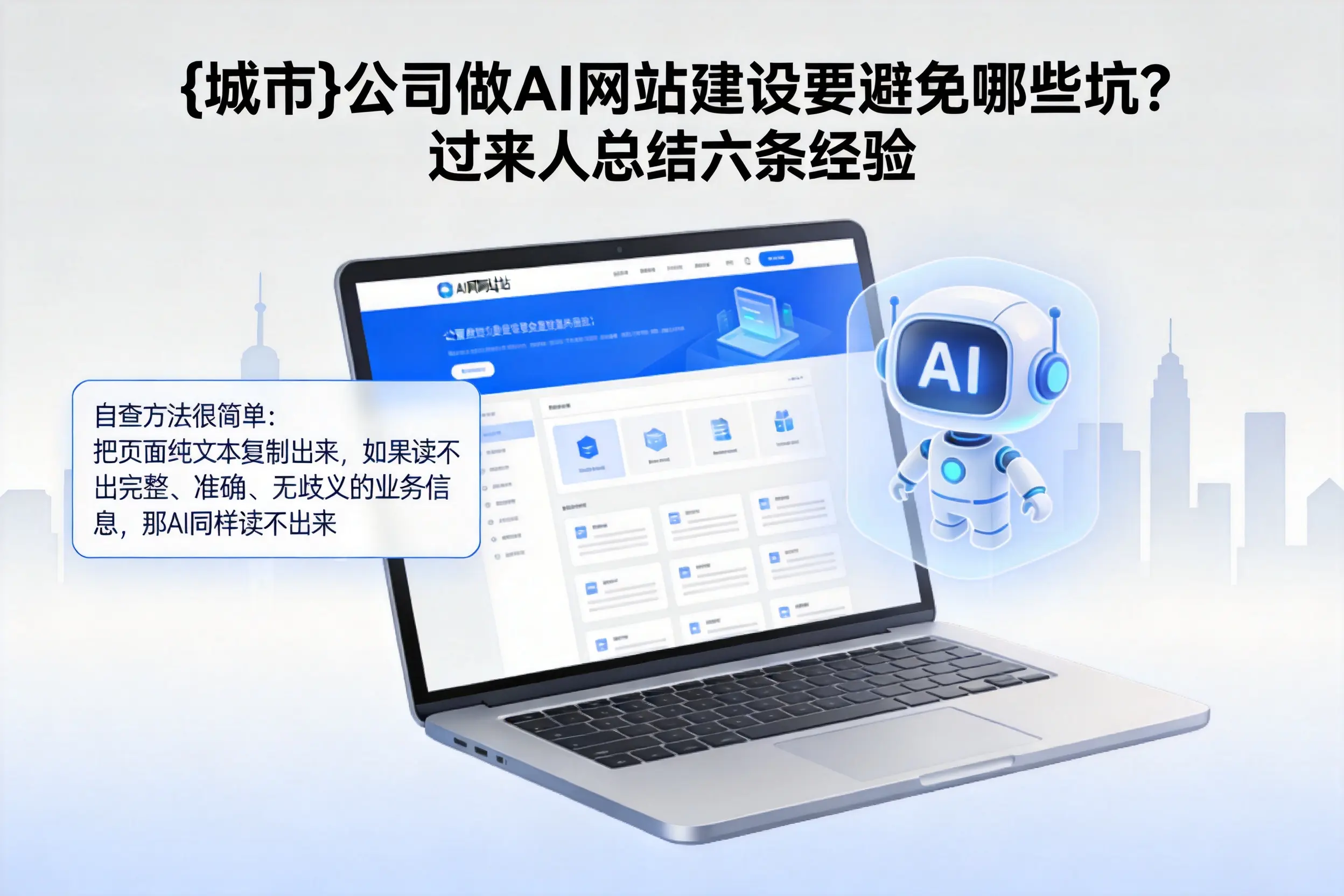 凉山公司做AI网站建设要避免哪些坑？过来人总结六条经验