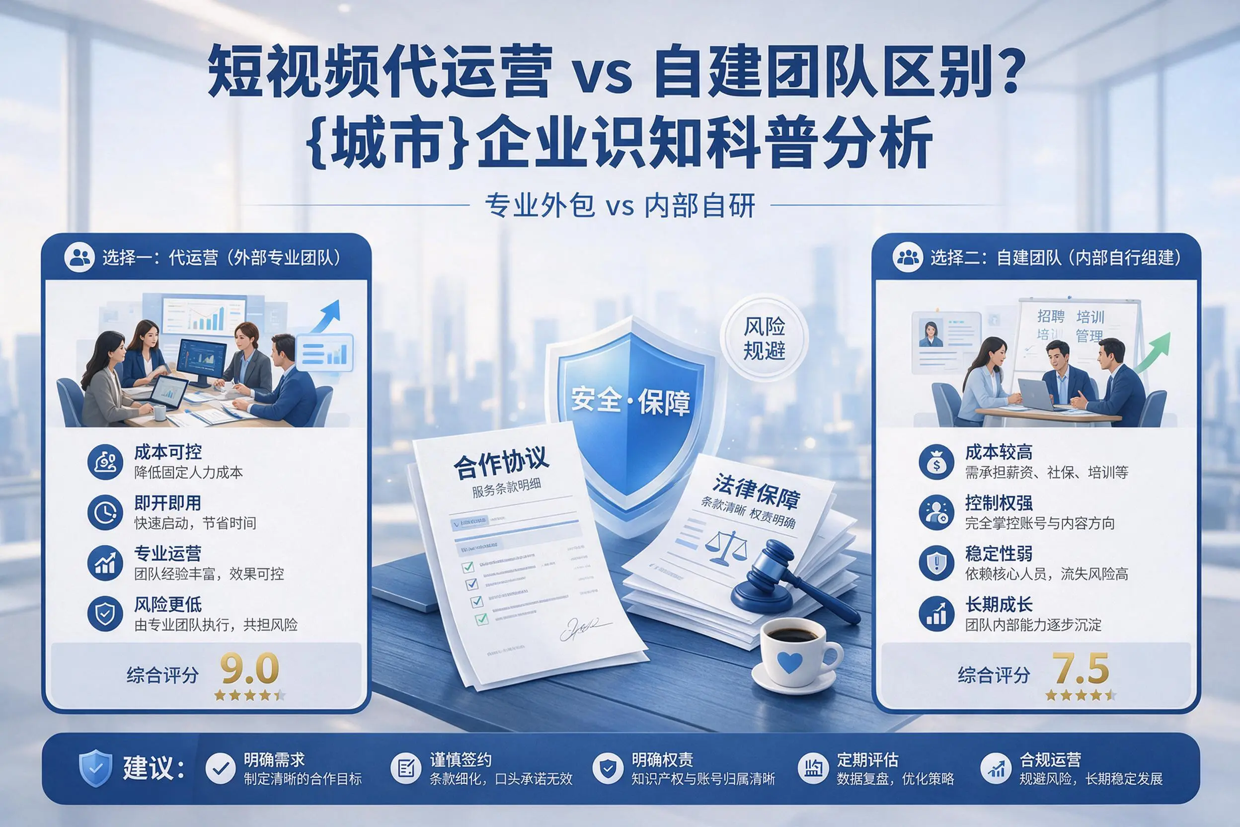 短视频代运营与自建团队区别?凉山企业认知科普分析