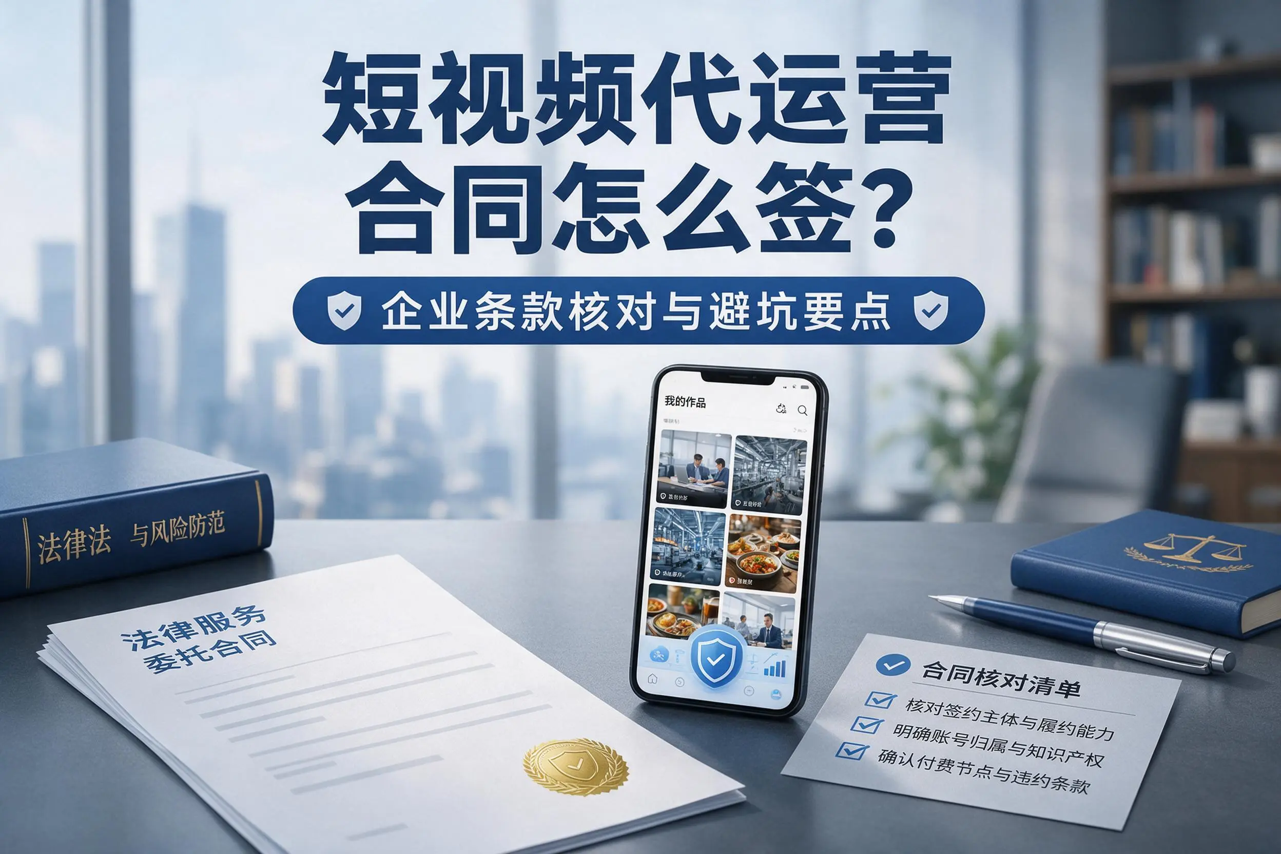 短视频代运营合同怎么签？凉山企业条款核对与避坑要点