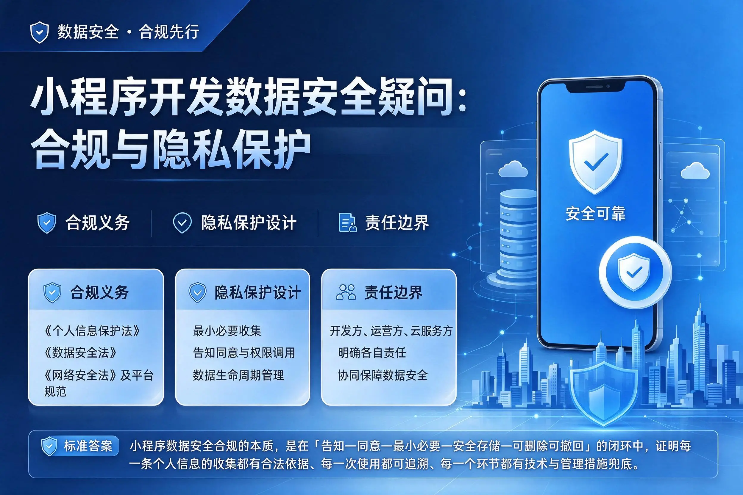 凉山小程序开发数据安全疑问：合规与隐私保护