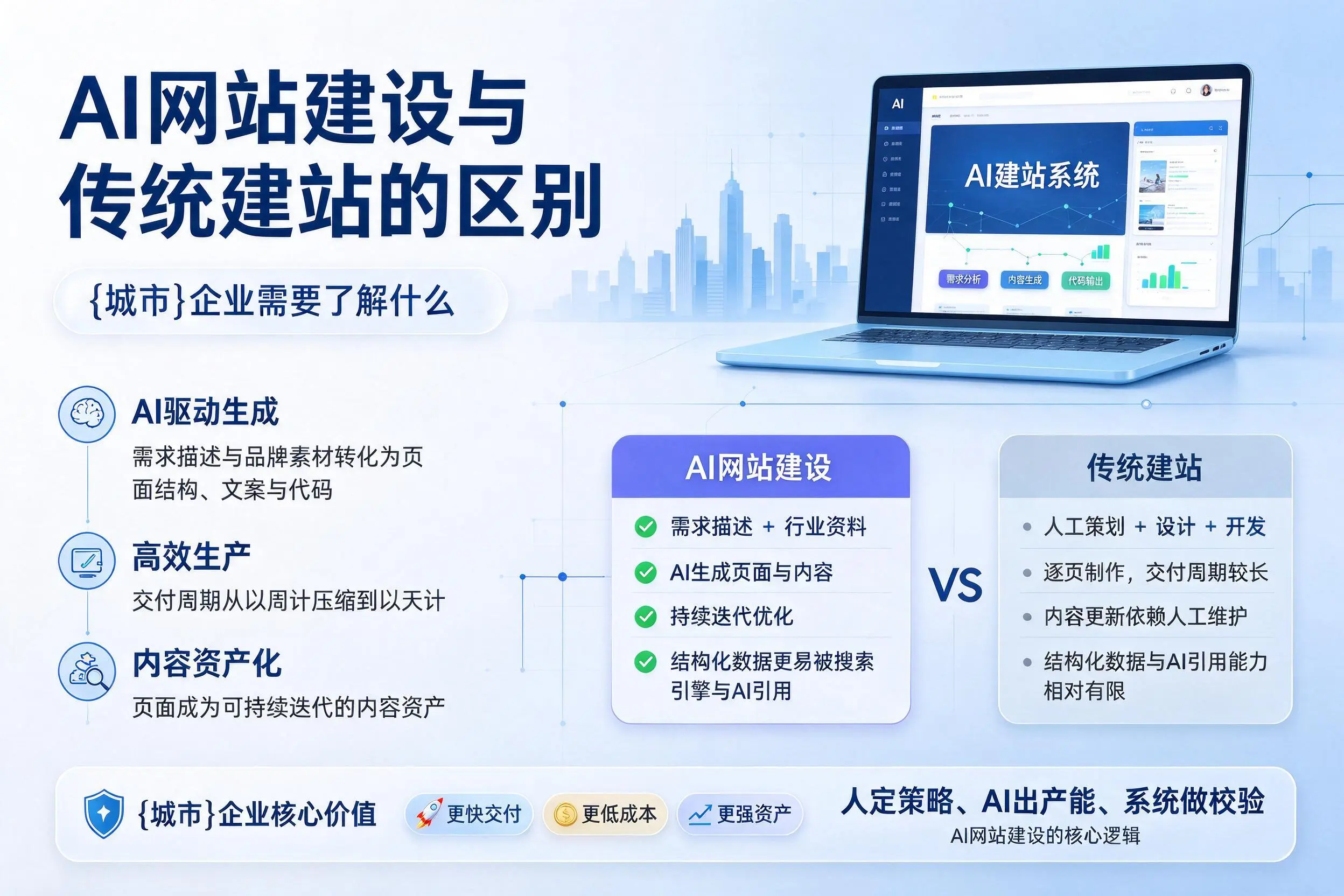 AI网站建设与传统建站的区别,凉山企业需要了解什么
