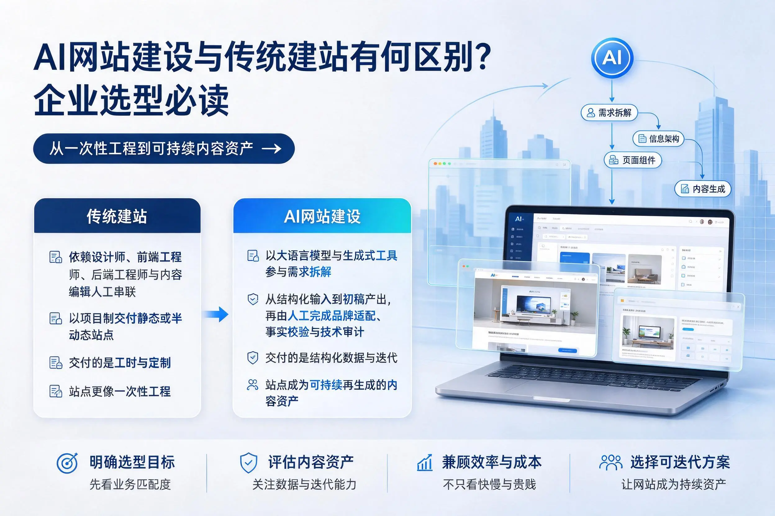 AI网站建设与传统建站有何区别？凉山企业选型必读