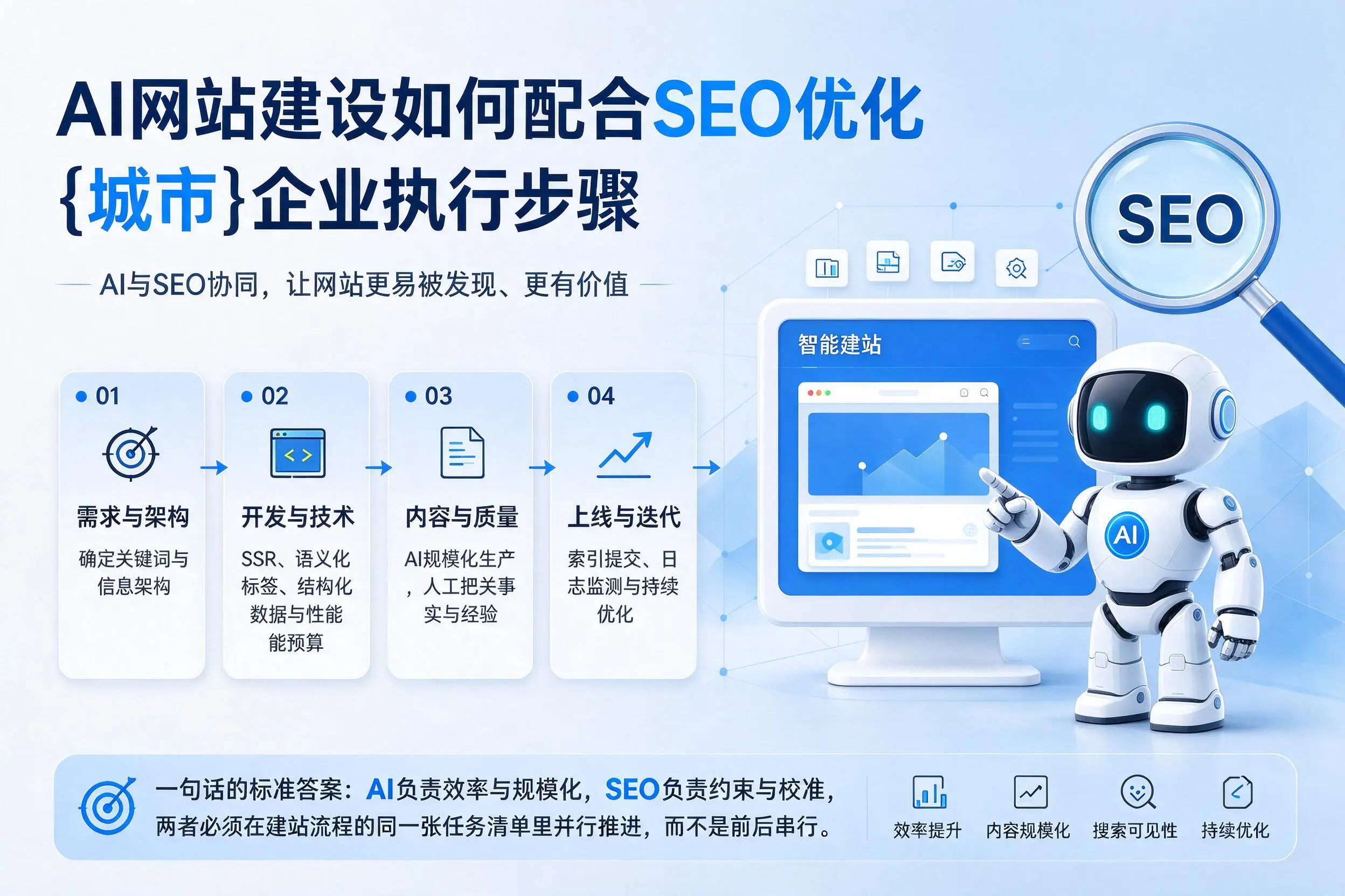 AI网站建设如何配合SEO优化,凉山企业执行步骤