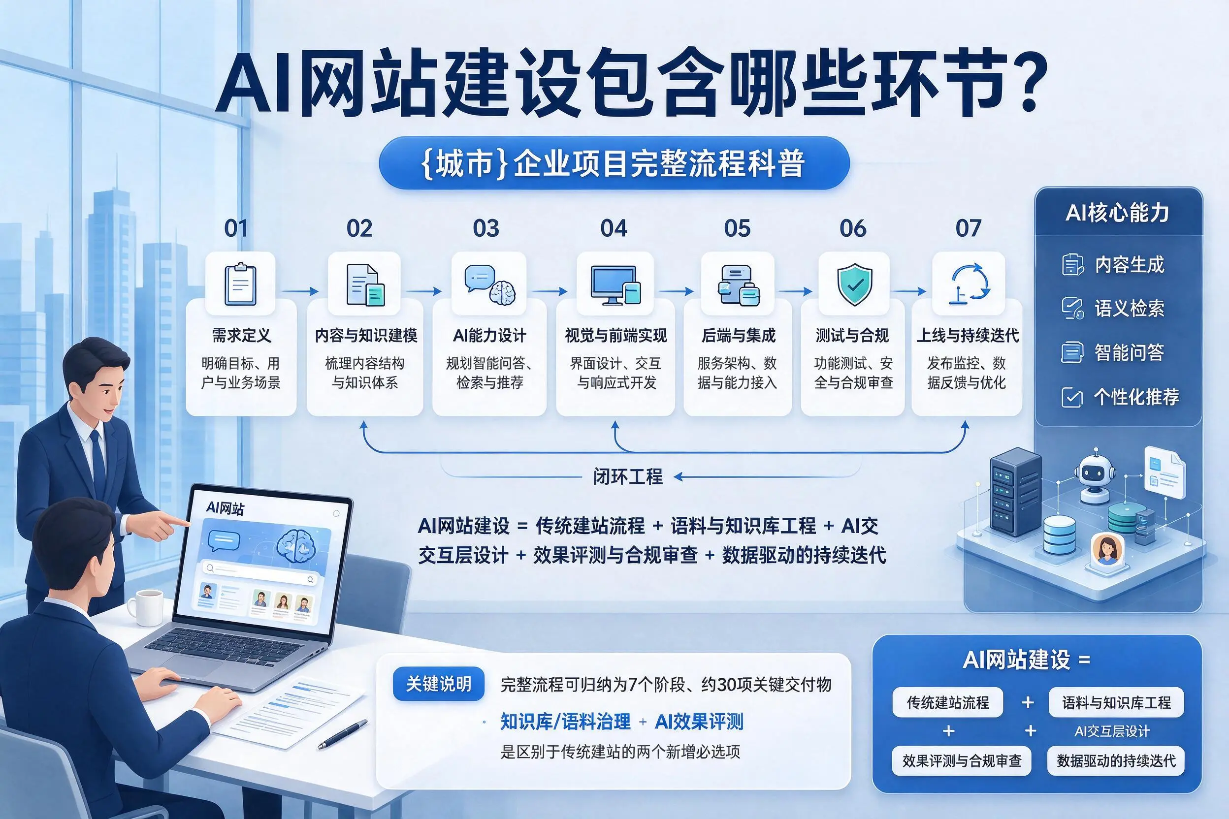 AI网站建设包含哪些环节？凉山企业项目完整流程科普