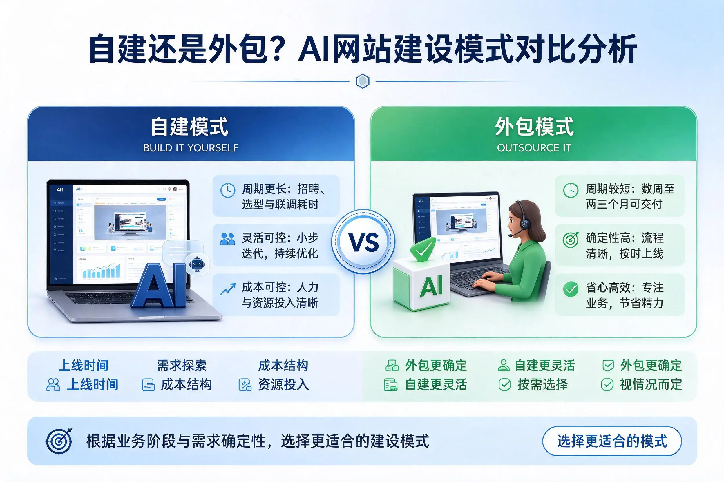 自建还是外包？凉山AI网站建设模式对比分析