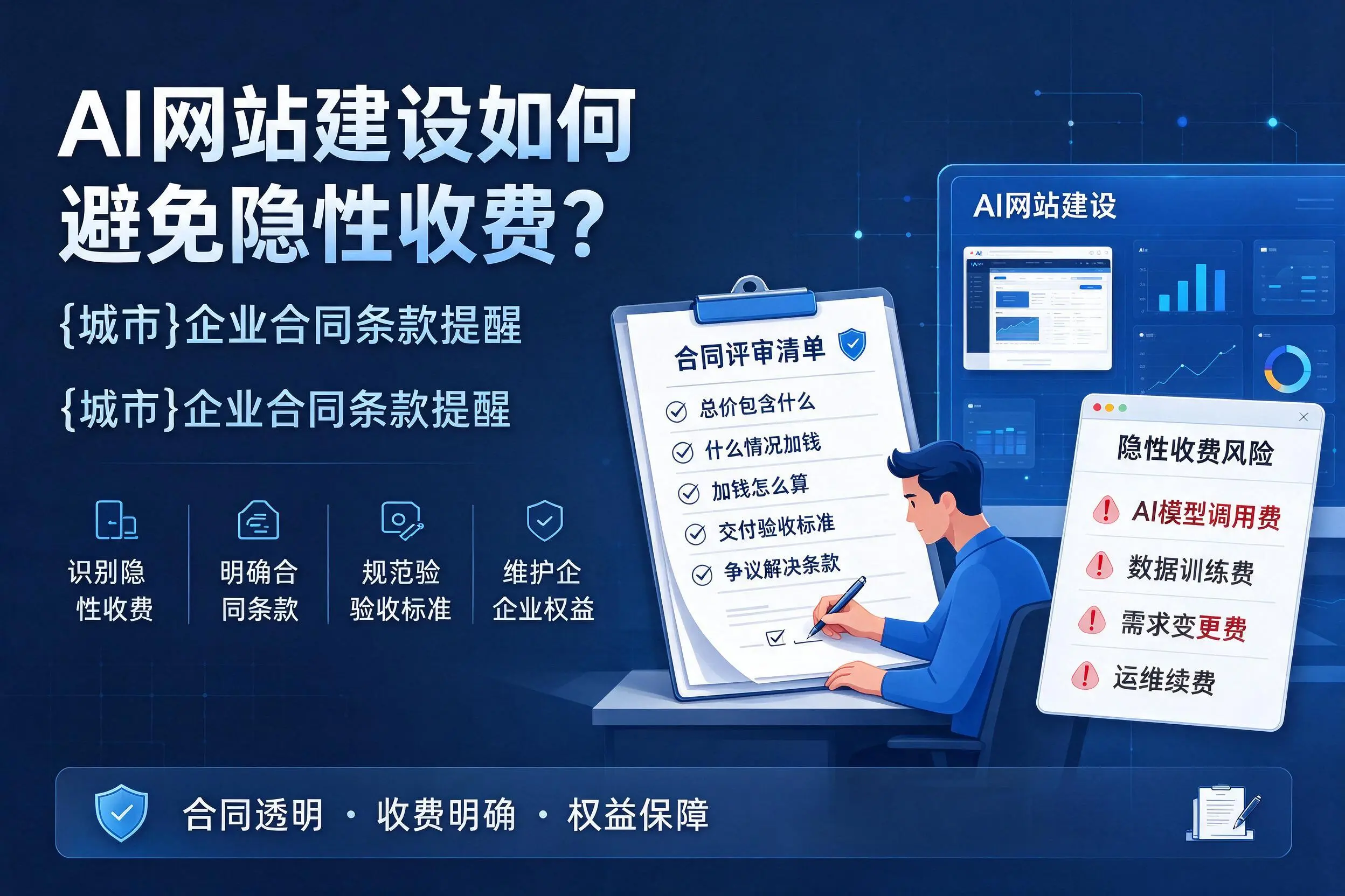AI网站建设如何避免隐性收费？凉山企业合同条款提醒