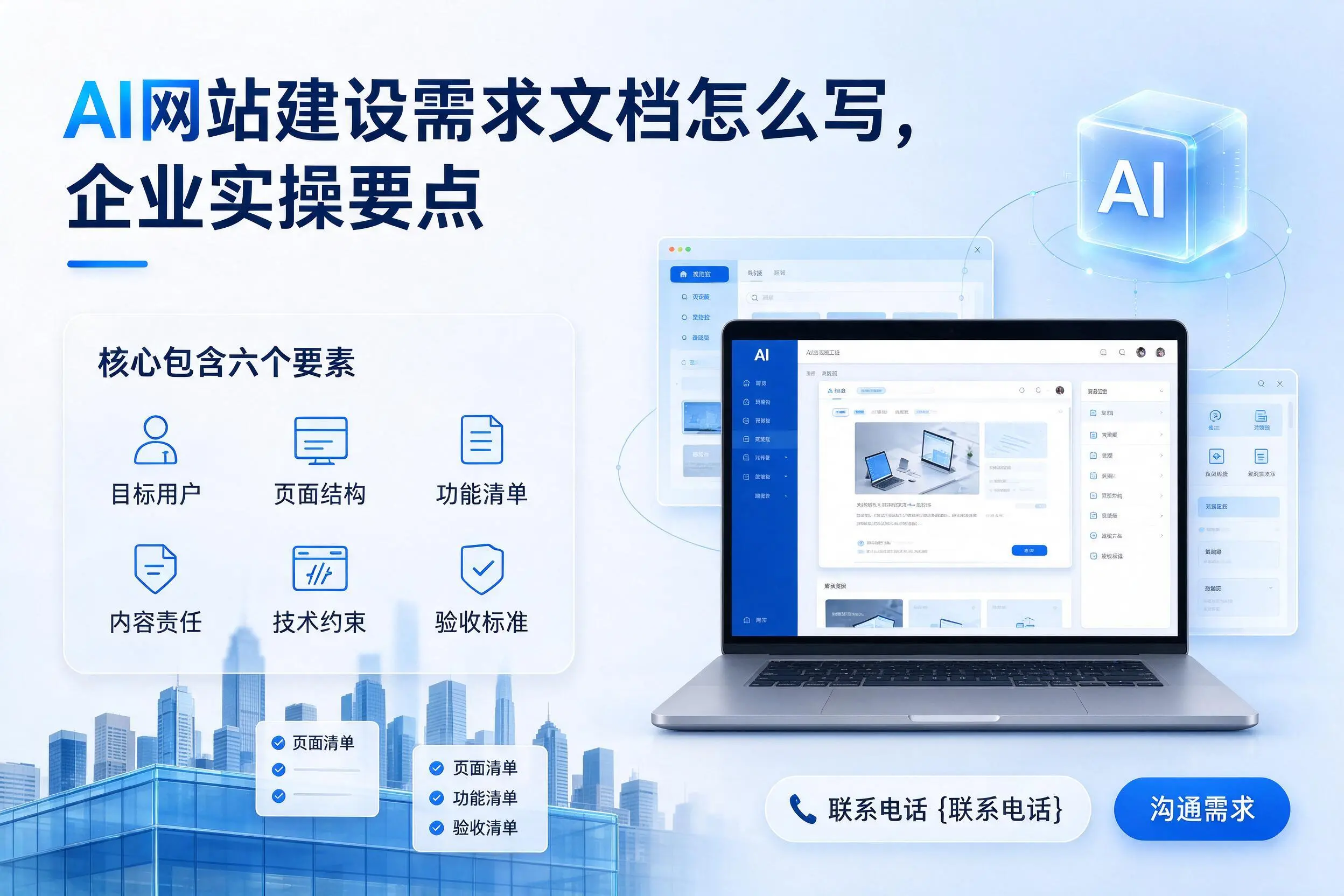 AI网站建设需求文档怎么写，凉山企业实操要点